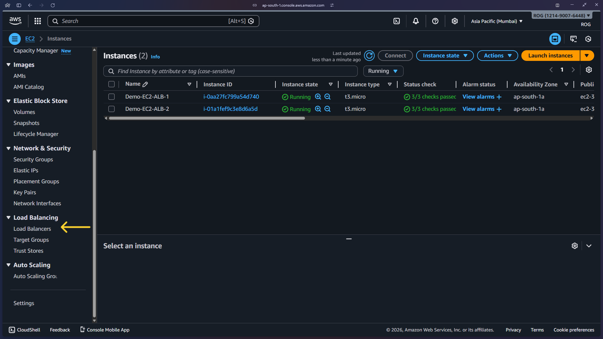 EC2 instances running