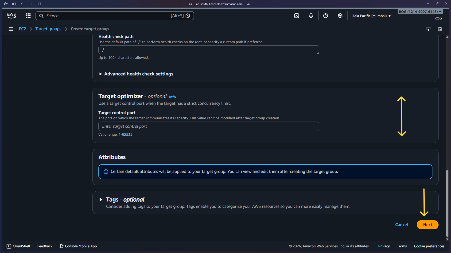 Scroll down and click Next