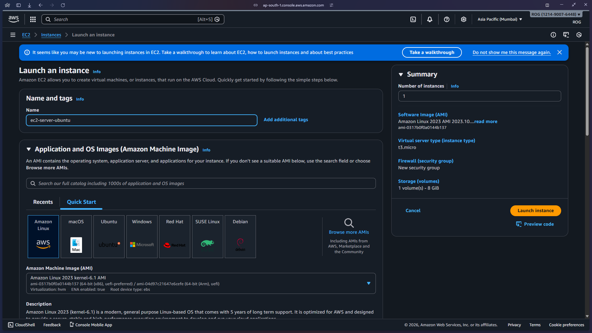 Step 4: Key Pair Setup